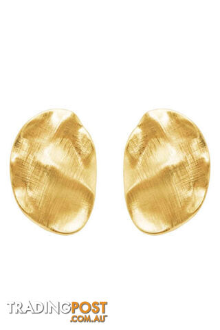 Dansk Copenhagen Alaya Rock Gold Earrings 3H7392