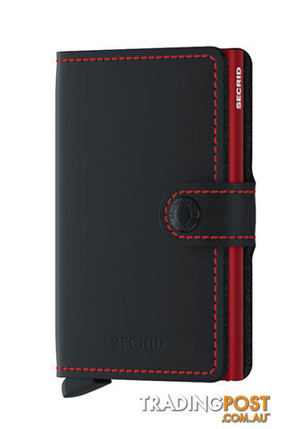 Secrid Miniwallet Matte Black Red Wallet SC7247