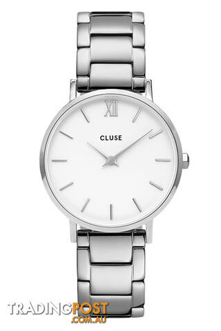 Cluse Minuit Silver White/Silver Link Watch CW0101203026 - 8719743375161