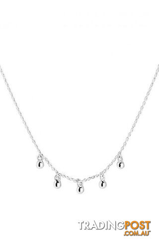 Najo Sterling Silver Chain with Hang Beads Verity Drop Necklace N5743