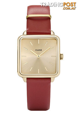 Cluse La Tetragone Deep Red Gold/Gold Watch CL60009 - 8719743371224