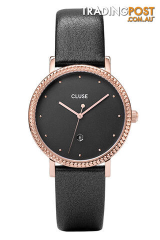 Cluse Le Couronnement Rose Gold/Dark Grey Leather Watch CW0101209007 - 8719743375192