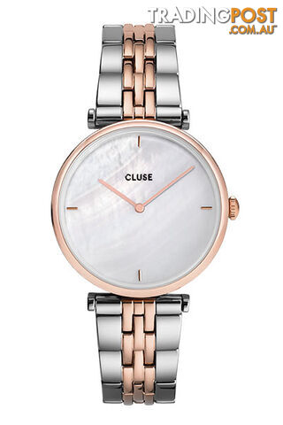 Cluse Triomphe Rose Gold White Pearl/Silver Two Tone Rose Gold Link Watch CW0101208015 - 8719743376106