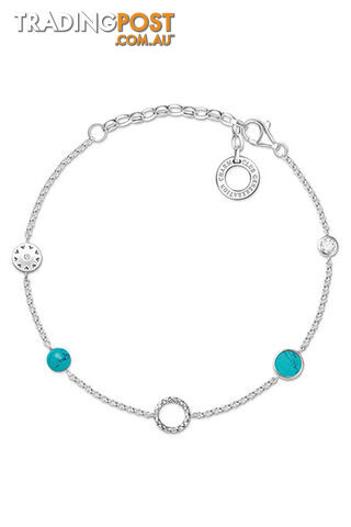 Thomas Sabo Charm Bracelet Turquoise Stones CX0271 - 4051245433630