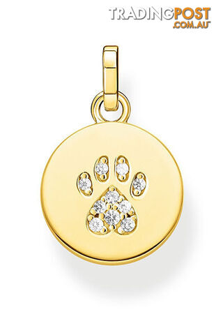 Thomas Sabo Pendant Disc Paw Cat Gold TPE882Y - 4051245475777