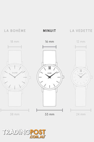 Cluse Minuit Mesh Silver/White Watch CW0101203002 - 8719743373495