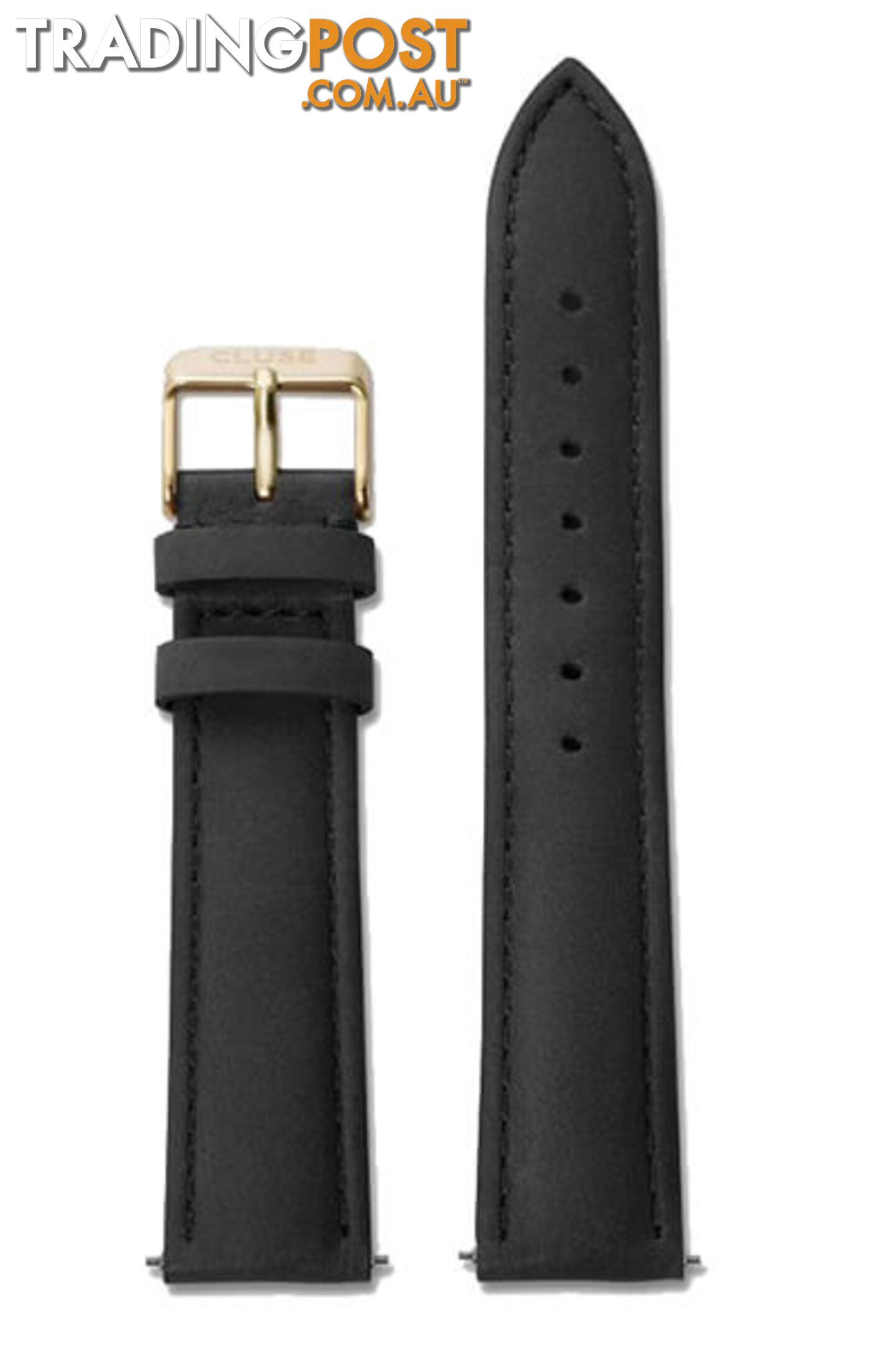 Cluse 18mm Watch Strap Black/Gold CS1408101007 - 8719743374348