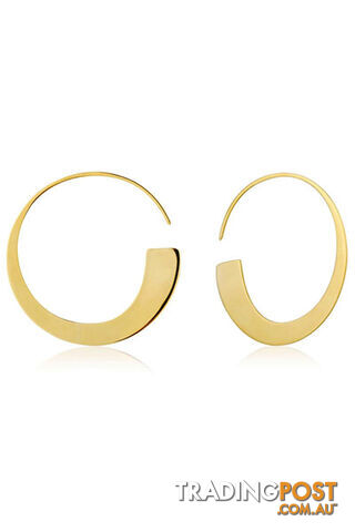 Ania Haie Geometry Slim Hoop Earrings E005-01G - 5052469201240