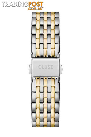 Cluse 18mm Watch Strap Silver Gold Two Tone Link CS1401101081 - 8719743376342
