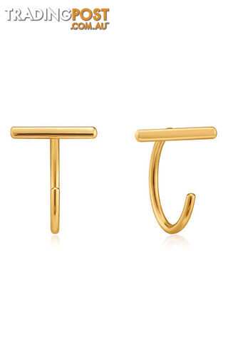 Ania Haie T-Bar Twist Earrings E023-09G - 5052469003301