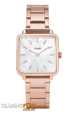 Cluse La Tetragone Three Link Rose Gold/White Pearl Watch CL60027S - 8719743372382