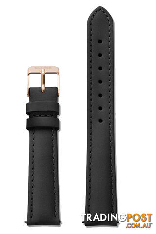 Cluse 16mm Watch Strap Black/Rose Gold CS1408101024 - 8719743374515