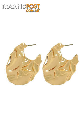 Dansk Copenhagen Ripple Gold Earrings 3C2249