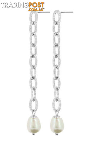 Dansk Copenhagen Audrey Link Silver Earrings 3C2246