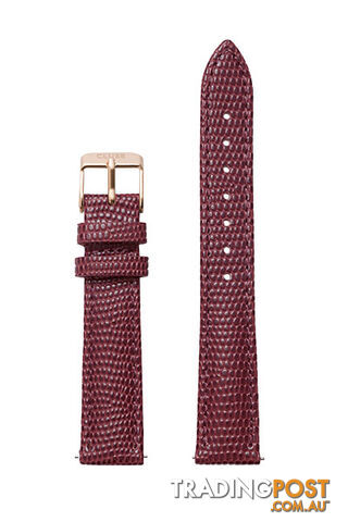 Cluse 16mm Watch Strap Burgundy Lizard/Rose Gold CLS380 - 8719743371422