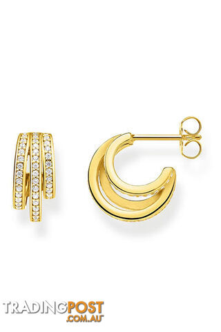 Thomas Sabo Hoop Earrings Gold Rings TCR652Y - 4051245474145