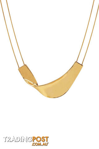 Dansk Copenhagen Wave Gold Necklace 9C6489