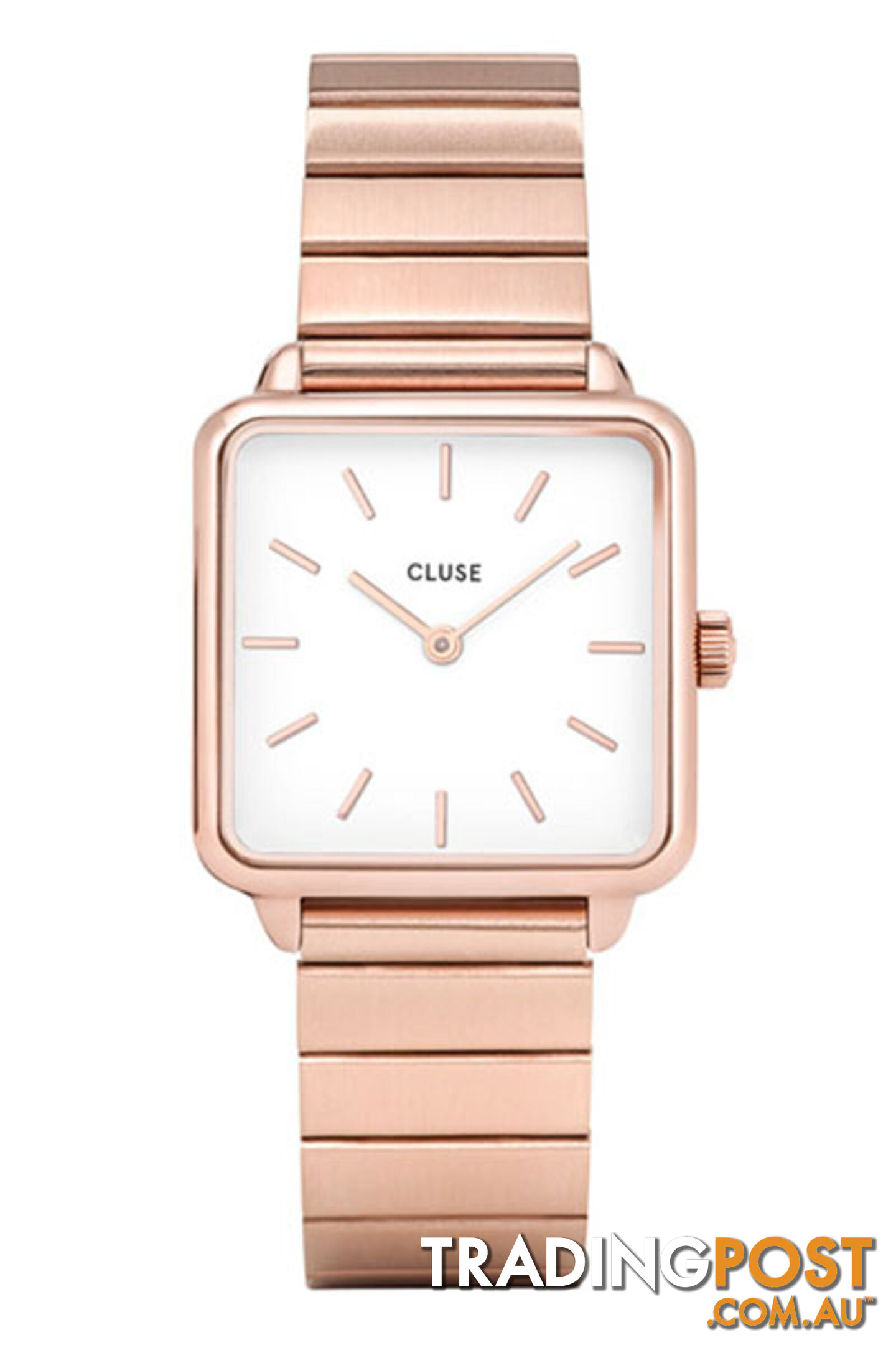 Cluse La Tetragone Single Link Rose Gold/White CL60024S - 8719743372351