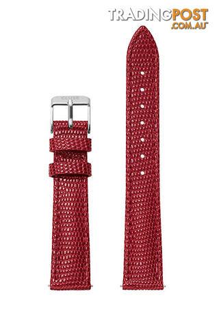 Cluse 16mm Watch Strap Deep Red Lizard/Silver CLS381 - 8719743371439