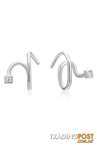 Ania Haie Twist Square Sparkle Earrings E023-06H - 5052469003257