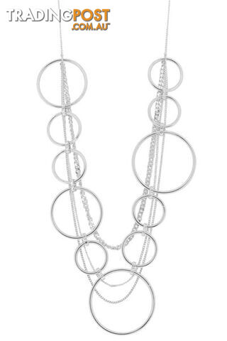 Dansk Copenhagen Infinity Long Multi Silver Necklace 9C6484