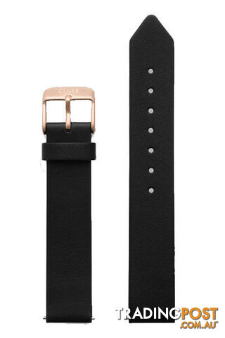Cluse 16mm Watch Strap Black/Rose Gold CLS414 - 8718924597026