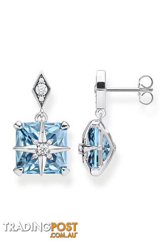 Thomas Sabo Ear Studs Blue Stone With Star TH2108AQ - 4051245474220