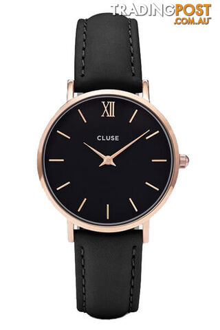 Cluse Minuit Rose Gold Black/Black Watch CW0101203013 - 8719743373600