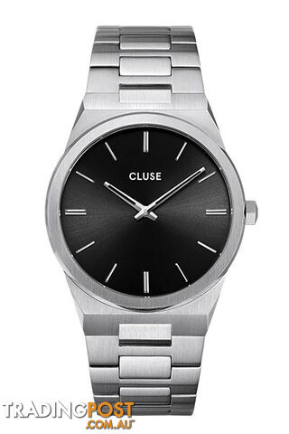 Cluse Vigoureux Mens Silver Black/Silver Link Watch CW0101503004 - 8719743376045