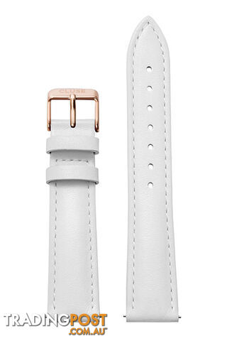 Cluse 18mm Watch Strap White/Rose Gold CLS077 - 8719743370111