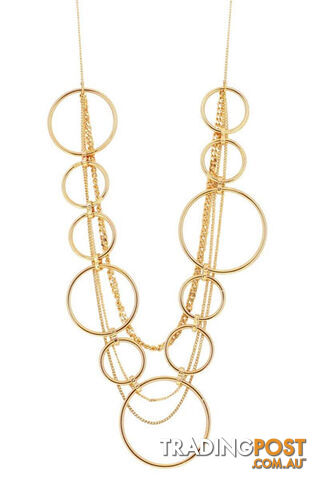 Dansk Copenhagen Infinity Long Multi Gold Necklace 9C6485