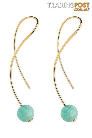 Najo Palomita Gold Plated Amazonite Earrings E6185