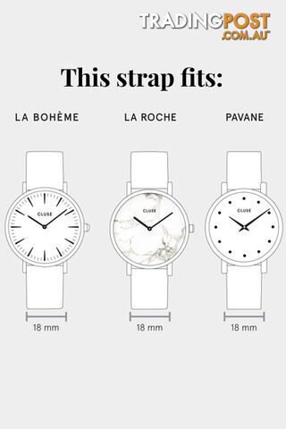 Cluse 18mm Watch Strap Grey/Silver CS1408101006 - 8719743374331 - photo 3 of 4