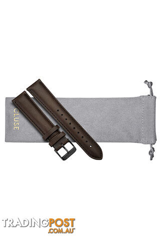 Cluse 20mm Leather Watch Strap Black/Dark Brown CS1408101067 - 8719743375680 - photo 2 of 3