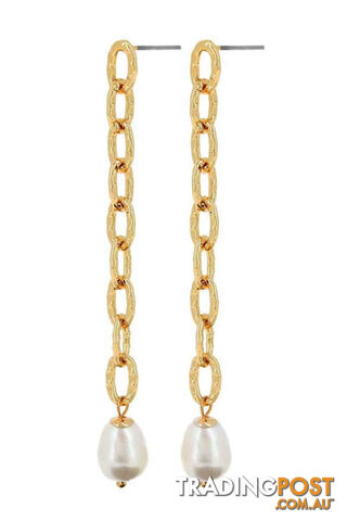 Dansk Copenhagen Audrey Link Gold Earrings 3C2247