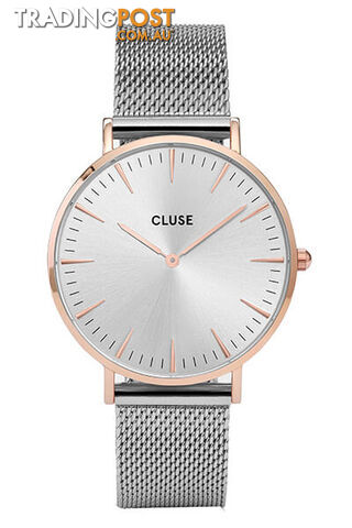 Cluse La Boheme Mesh Rose Gold/Silver Watch CW0101201006 - 8719743373310