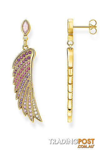 Thomas Sabo Earrings Bright Gold-coloured Hummingbird Wing TH2103Y - 4051245474398