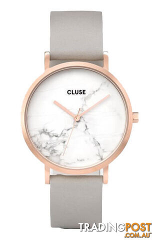 Cluse La Roche Rose Gold White Marble/Grey Watch CL40005 - 8718924595183