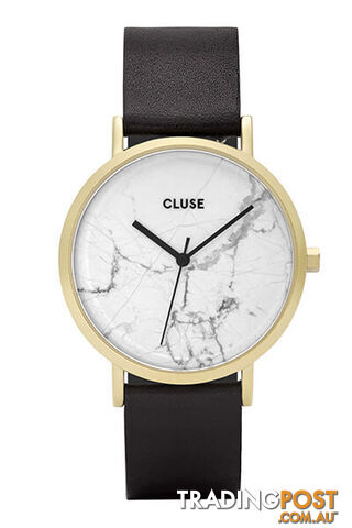 Cluse La Roche Gold White Marble/Black Watch CL40003 - 8718924593974