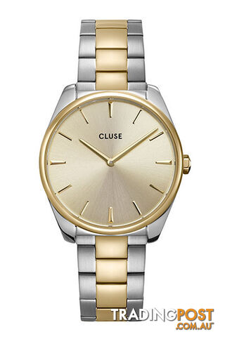 Cluse Feroce Silver/Soft Gold Two Tone Link Watch CW0101212004 - 8719743376243