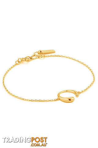 Ania Haie Luxe Curve Bracelet  B024-01G - 5052469002878