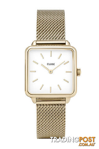 Cluse La Tetragone Gold Mesh Watch CL60002 - 8718924599921