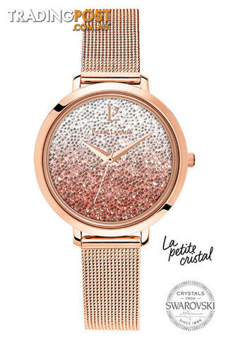 Pierre Lannier La Petite Cristal Rose Gold Pink Gradient Swarovski Dial/Rose Gold Mesh Watch 108G958