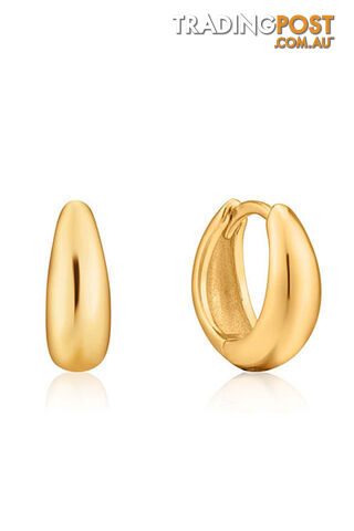 Ania Haie Luxe Huggie Hoop Earrings E024-03G - 5052469002939