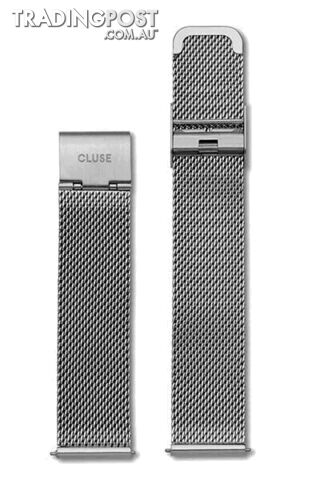 Cluse 18mm Watch Strap Mesh Silver CS1401101008 - 8719743374355