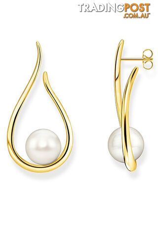 Thomas Sabo Earrings Heritage With Gold-coloured Pearl TH2098Y - 4051245474411
