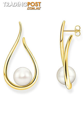 Thomas Sabo Earrings Heritage With Gold-coloured Pearl TH2098Y - 4051245474411