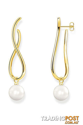 Thomas Sabo Earrings Heritage With Gold-coloured Pearl TH2099Y - 4051245474435