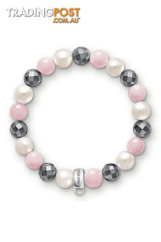 Thomas Sabo Charm Bracelet Pink, White, Grey CX0188 - 4051245105766
