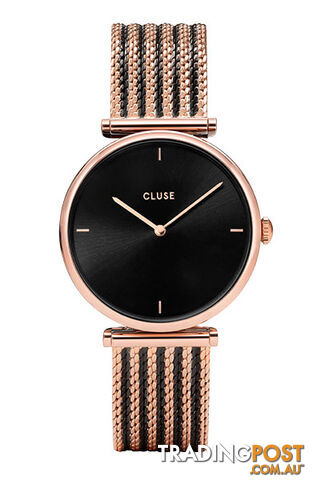 Cluse Triomphe Mesh Bicolor Rose Gold/Black Watch CW0101208005 - 8719743374171